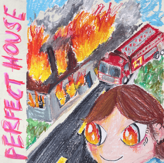 Perfect House by MX LONELY album cover art - Shoegaze, Post Punk, Alternative Rock
