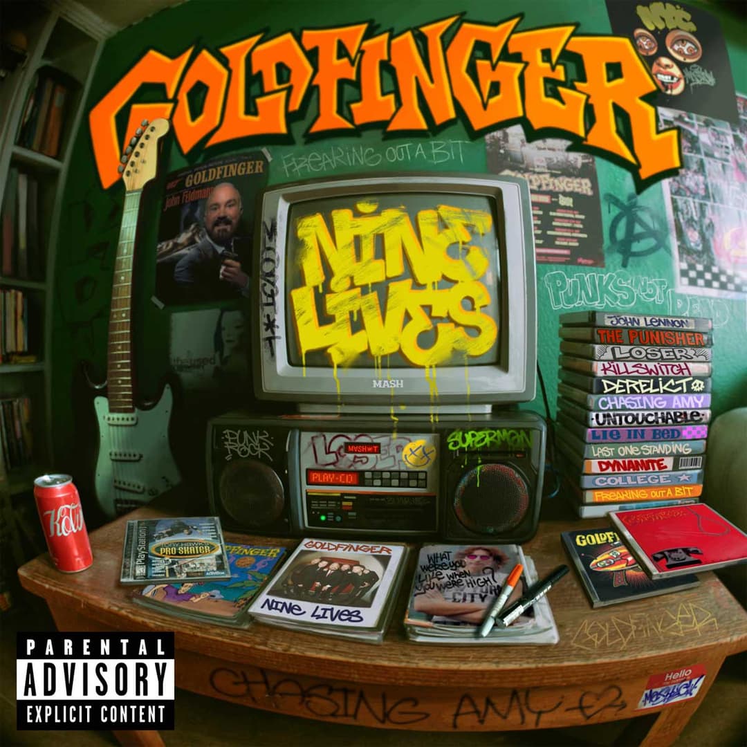 Nine Lives by Goldfinger album cover art - Pop Punk, 90s Alt Rock, Ska Punk